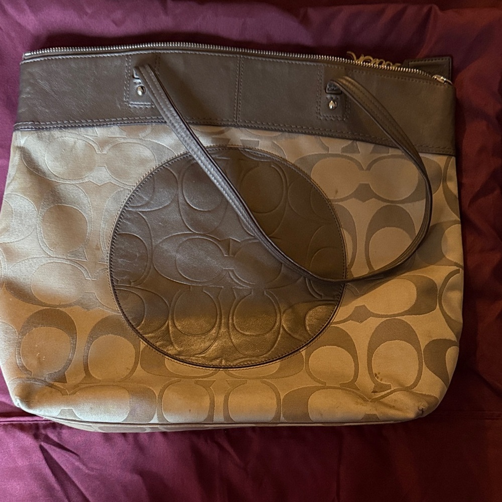 Coach "Laura" Signature Jacquard Tote Bag